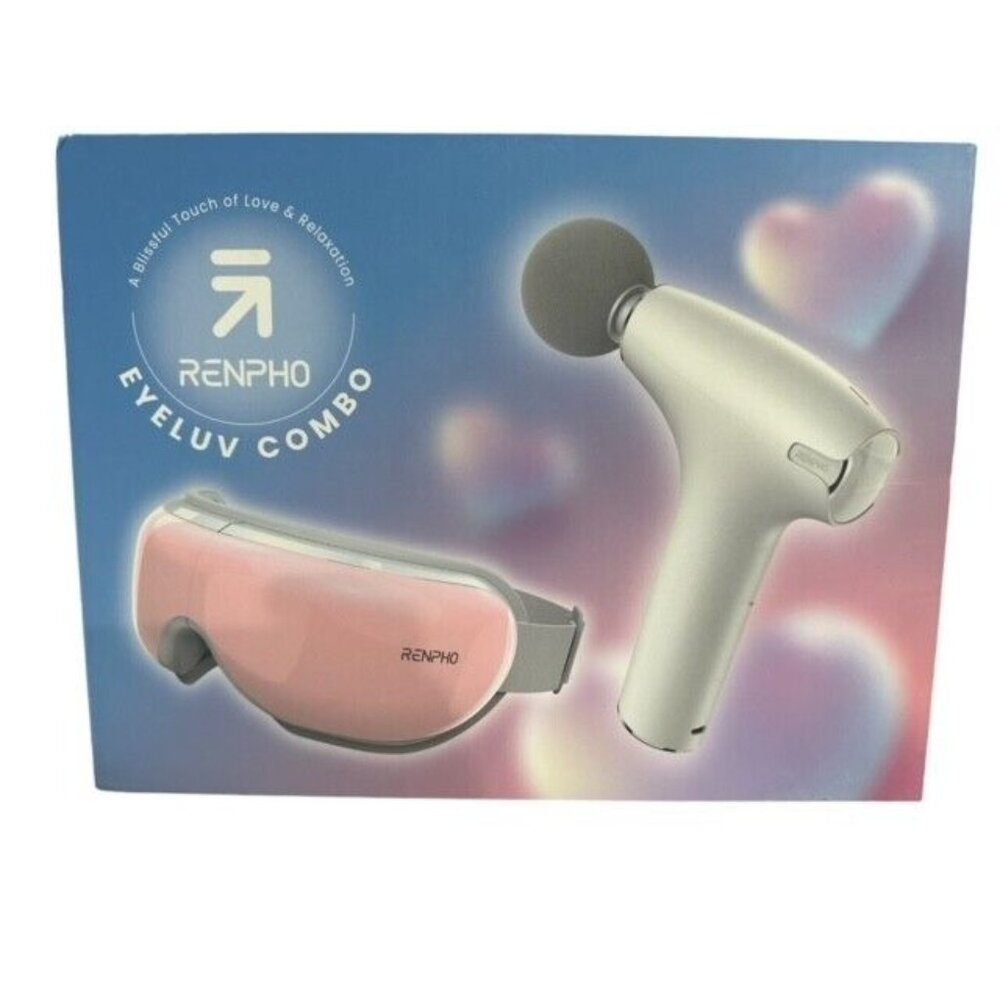 RENPHO Eyeris 1 EM001 Eye Massager Pink Lite Massage Gun White Eyeluv Combo